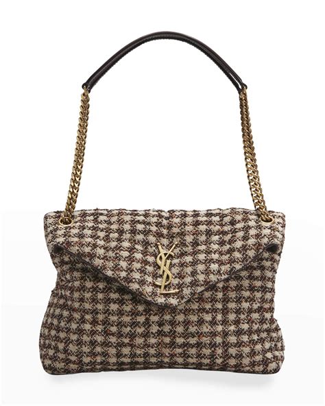 ysl puffer bag tweed|yves saint laurent puffer bag.